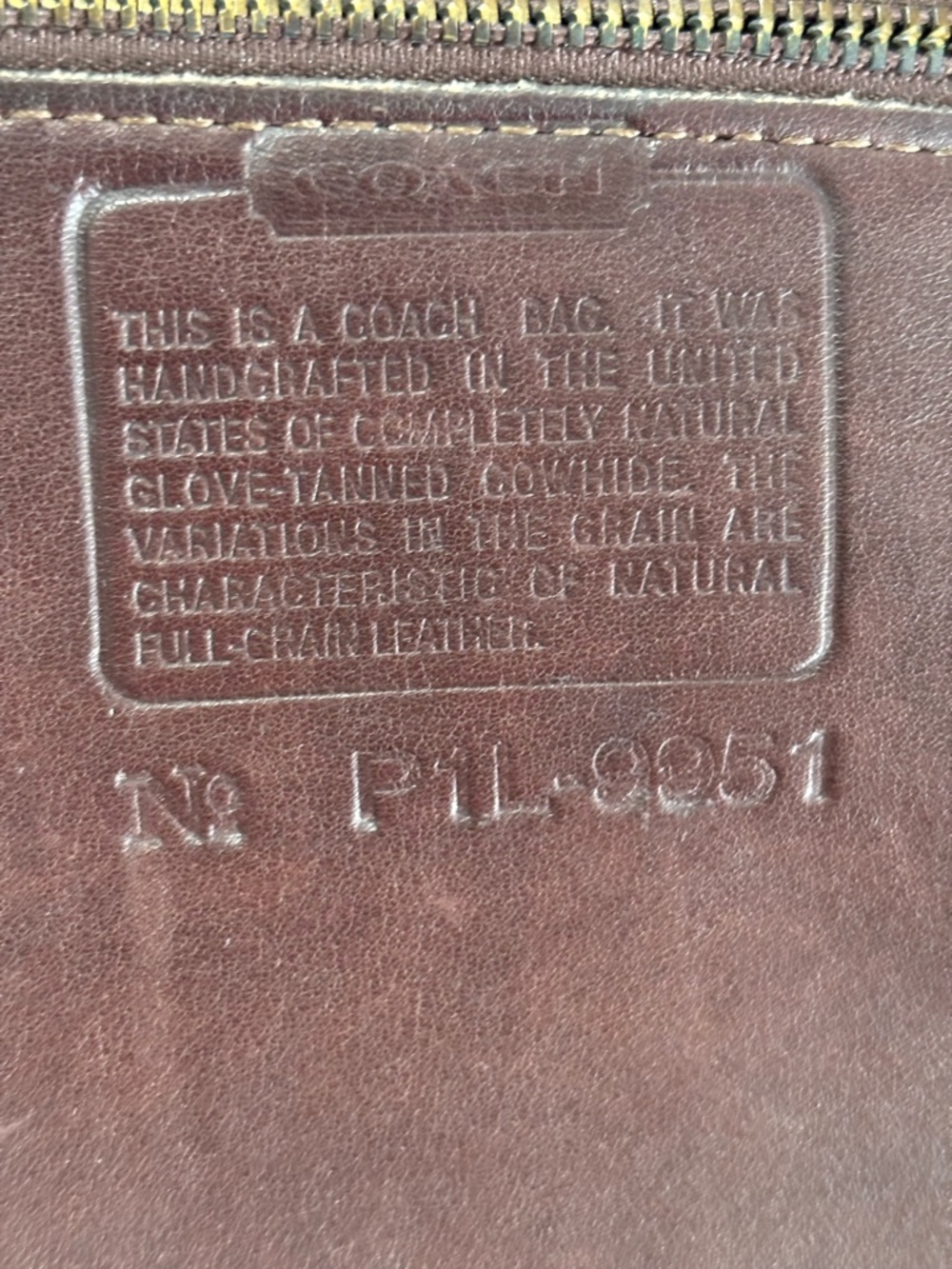 Coach Classic Leather Crossbody Bag - Dark Brown Vintage - Picture 9 of 13